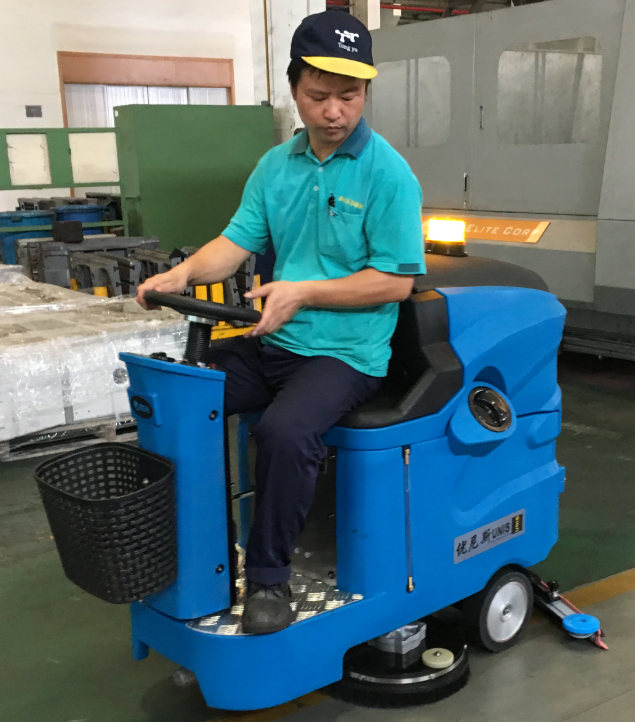 Ride-on floor scrubbers are effective in cleaning large areas