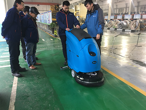Machinery factory oil floor scrubber