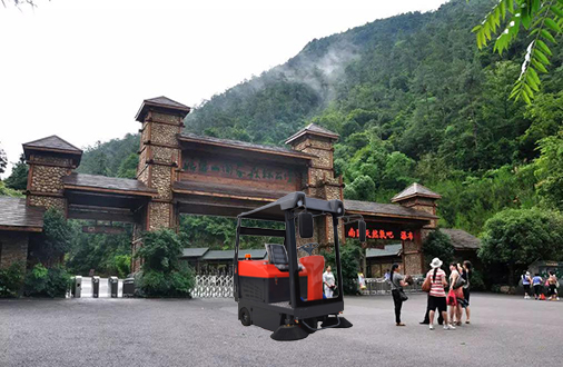 Yancheng sweepers contribute to the image of scenic spots