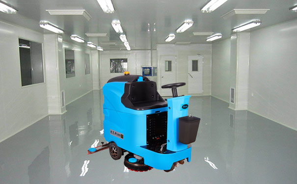 Floor scrubber for pharmaceutical factory
