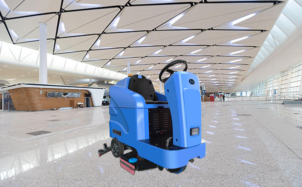 Airport floor washing machine