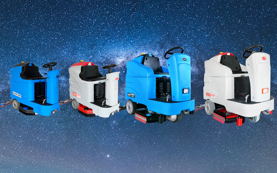 The driving floor scrubber is an expert in cleaning large areas of more than 5,000 square meters.
